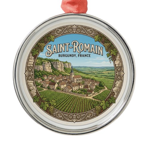 Saint-Romain France Travel Souvenir Metal Ornament
