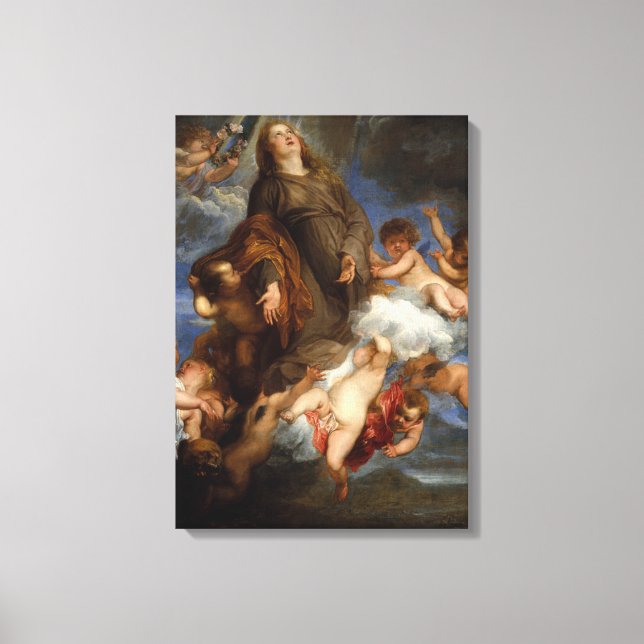 Saint Rosalie Interceding for the Plague-stricken Canvas Print (Front)