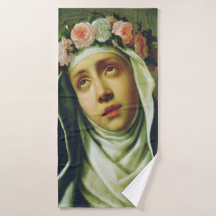 Saint Rose of Lima by Francesco de Mura Bath Towel