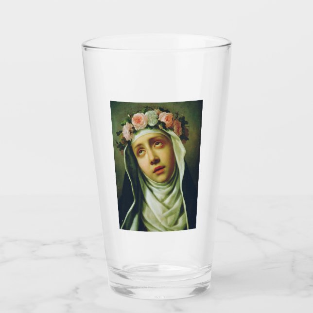 Saint Rose of Lima by Francesco de Mura Glass (Front)