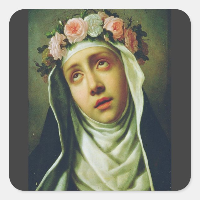 Saint Rose of Lima by Francesco de Mura Square Sticker (Front)