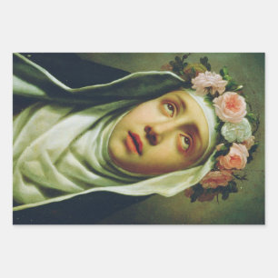 Saint Rose of Lima by Francesco de Mura Wrapping Paper Sheets