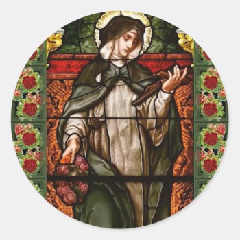 Saint Rose Of Lima Classic Round Sticker by spillpeace at Zazzle