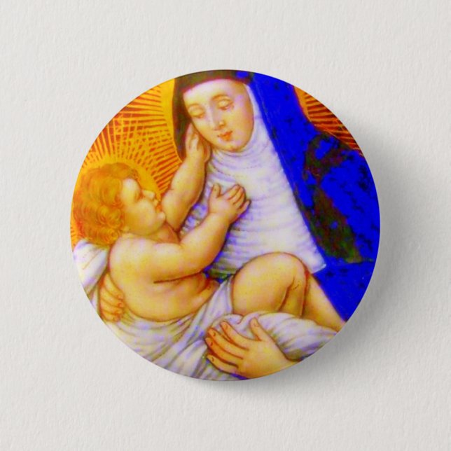 SAINT ROSE OF LIMA PINBACK BUTTON (Front)