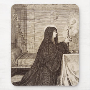 Saint Scholastica Patroness of school Mouse Pad
