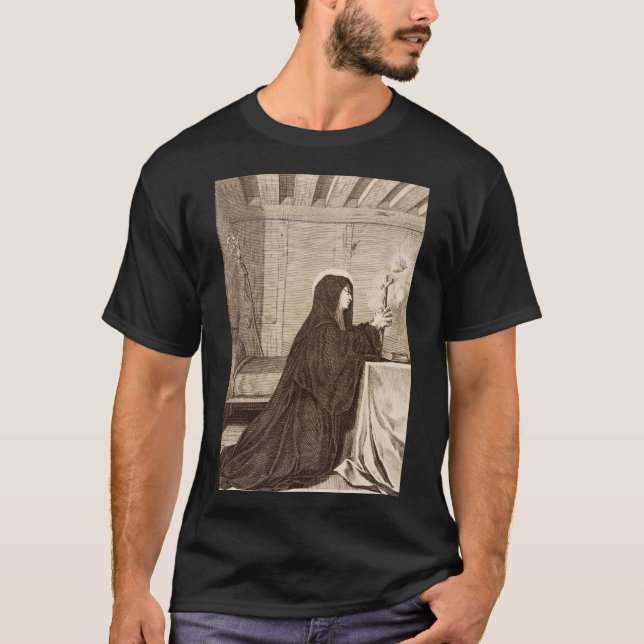 Saint Scholastica Patroness of school T-Shirt (Front)