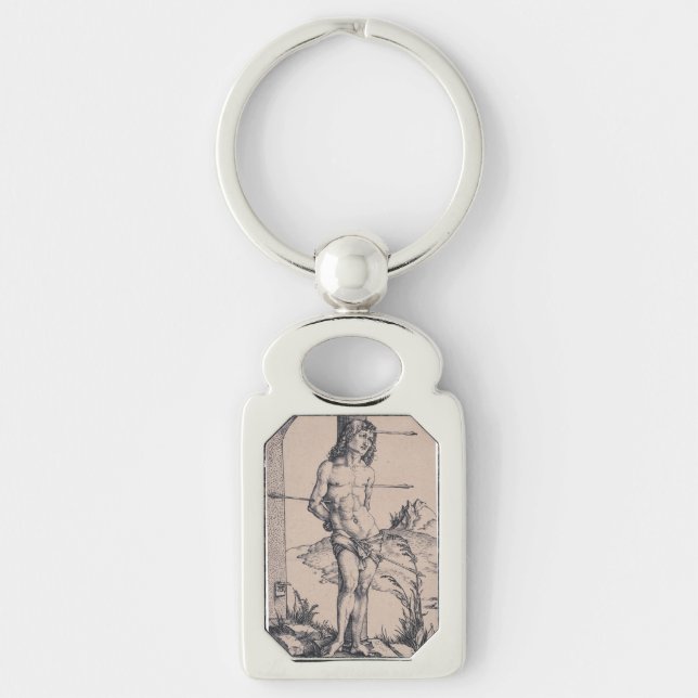 Saint Sebastian Bound to the Column Keychain (Front)