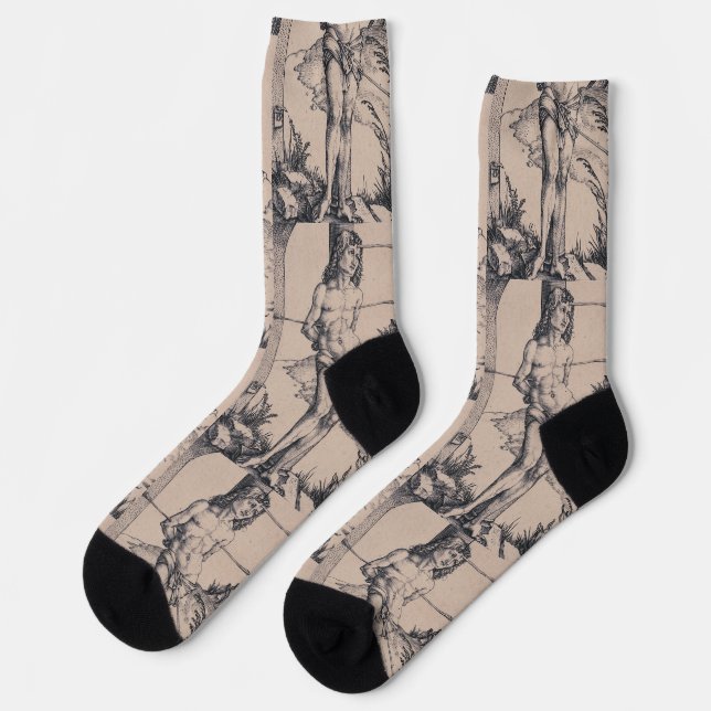 Saint Sebastian Bound to the Column Socks (Left)