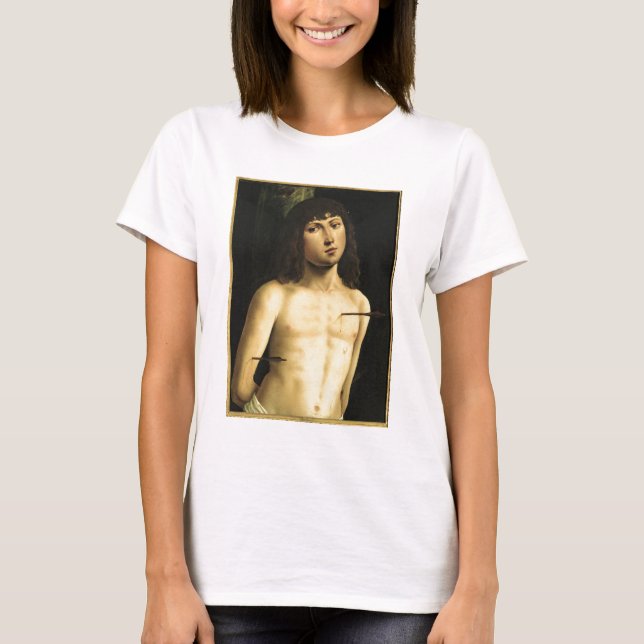 Saint Sebastian, c.1490s (temperature on panel) T-Shirt (Front)
