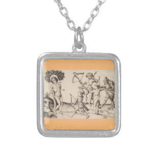 Saint Sebastian Captain of the Praetorian Silver Plated Necklace