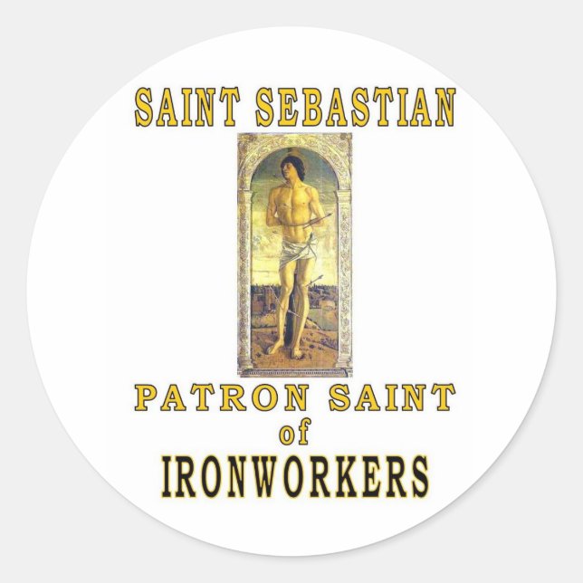 SAINT SEBASTIAN CLASSIC ROUND STICKER (Front)