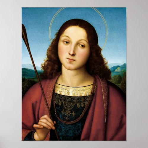 Saint Sebastian San Sebastiano by Raphael Poster
