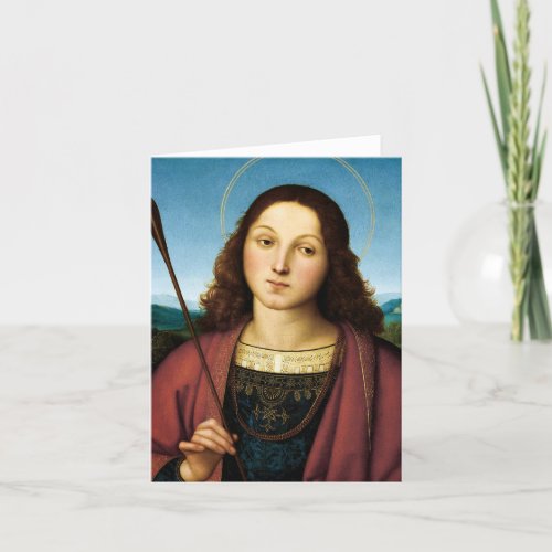 Saint Sebastian San Sebastiano by Raphael Thank You Card