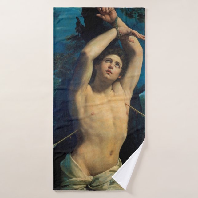 Saint Sebastian (St. Sebastian), Guido Reni Bath Towel (Bath Towel)