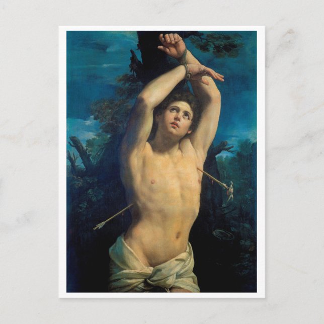 Saint Sebastian (St. Sebastian), Guido Reni Postcard (Front)