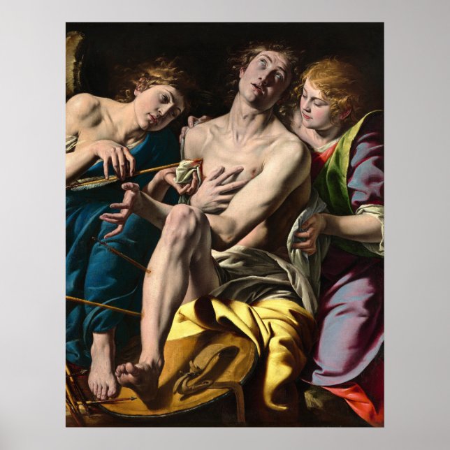 Saint Sebastian, Tanzio da Varallo Fine Art Poster (Front)