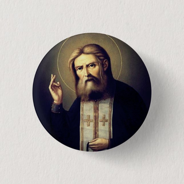 Saint Seraphim of Sarov Button (Front)