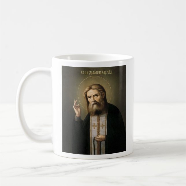 Saint Seraphim of Sarov Coffee Mug (Left)