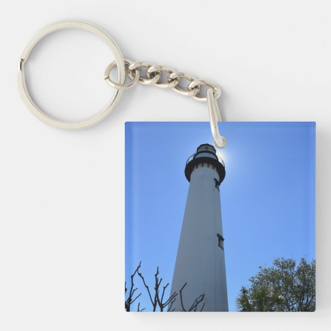 Saint Simons Island Lighthouse  Keychain (Front)