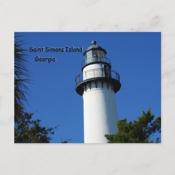 Saint Simons Island Postcard by lighthouseenthusiast at Zazzle