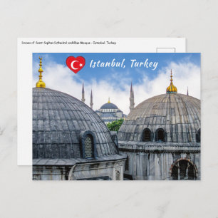 Saint Sophie Cathedral and Blue Mosque - Istanbul Postcard