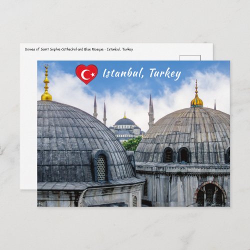 Saint Sophie Cathedral and Blue Mosque _ Istanbul Postcard