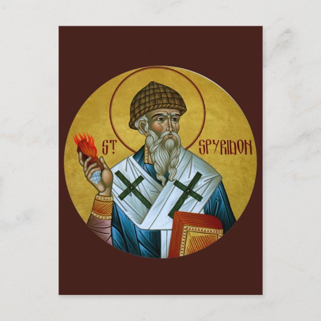 Saint Spyridon Prayer Card (Front)