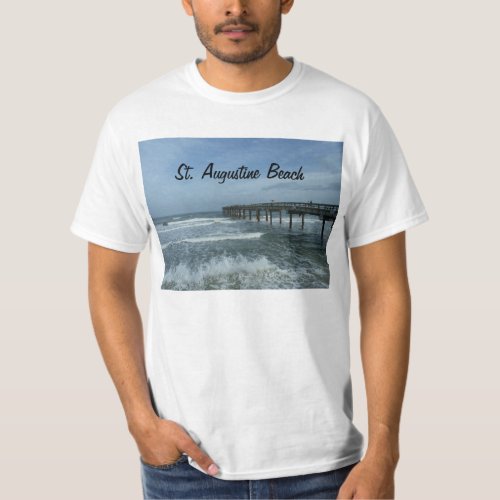 Saint St Augustine Beach Florida FL Pier T_Shirt