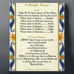 Saint St.Francis of Assisi Simple Prayer For Peace Plaque<br><div class="desc">Prayer of St. Francis as recited in 15:17 to Paris</div>
