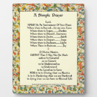 Saint St.Francis of Assisi Simple Prayer For Peace