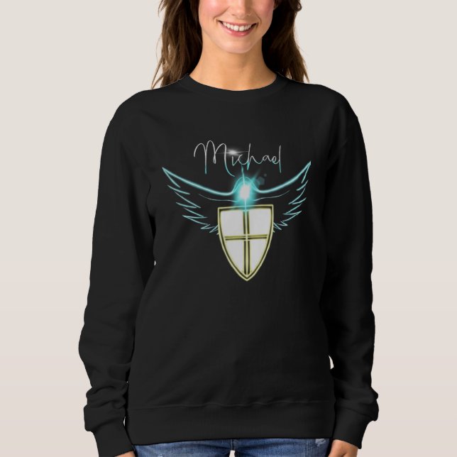 Saint St Michael Catholic Archangel Angel Sweatshirt (Front)