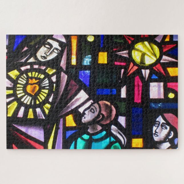 saint stained glass jigsaw puzzle (Horizontal)