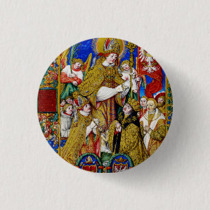 Saint Stanislaus Bishop and Martyr Fine Art Button