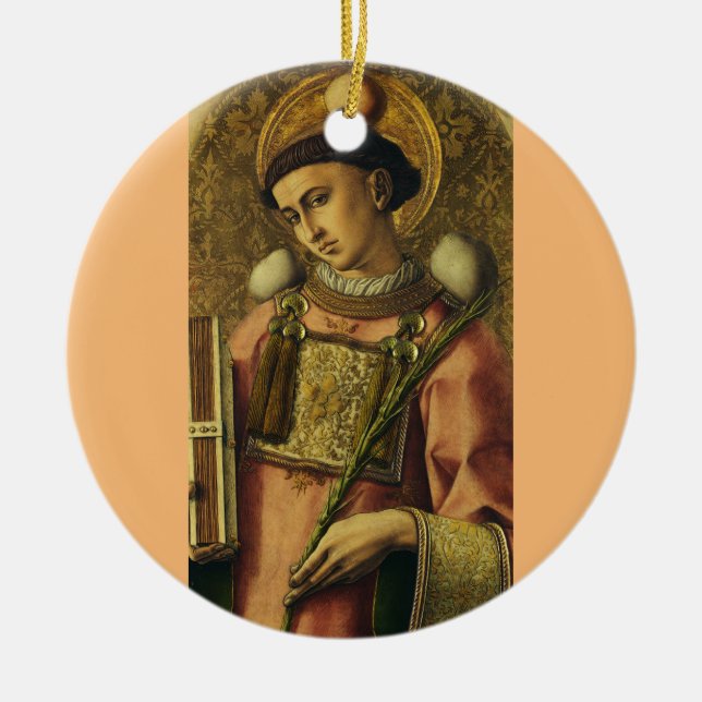 Saint Stephen Apostle of the Seventy Protomartyr Ceramic Ornament (Front)