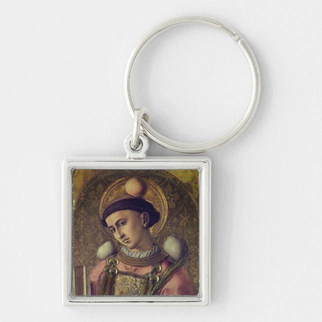 Saint Stephen (by Carlo Crivelli, 1476) Keychain (Front)