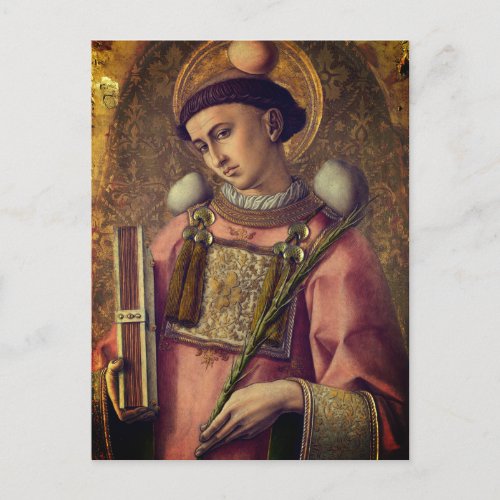 Saint Stephen by Carlo Crivelli 1476 Postcard