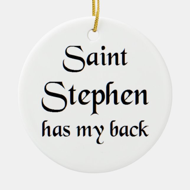 saint stephen ceramic ornament (Front)