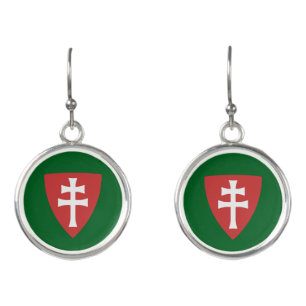 saint stephen hungarian cross symbol hungary king earrings