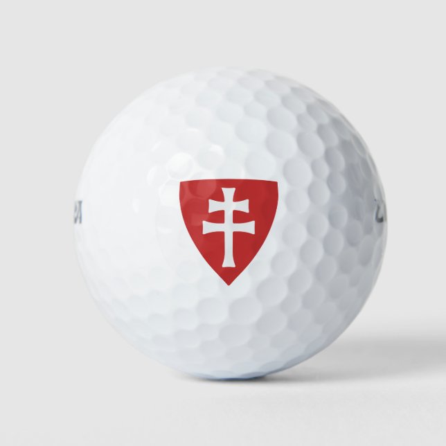 saint stephen hungarian cross symbol hungary king  golf balls (Front)