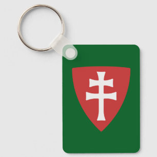 saint stephen hungarian cross symbol hungary king  keychain