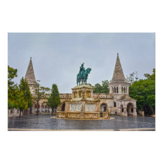 Saint Stephen Statue, Budapest, Hungary Poster