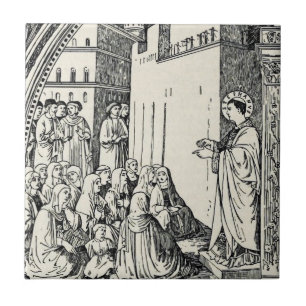 Saint Stephen the Protomartyr Fine Art Iconography Ceramic Tile