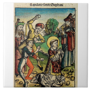 Saint Stephen the Protomartyr Fine Art Iconography Ceramic Tile