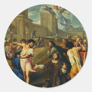 Saint Stephen the Protomartyr Fine Art Iconography Classic Round Sticker