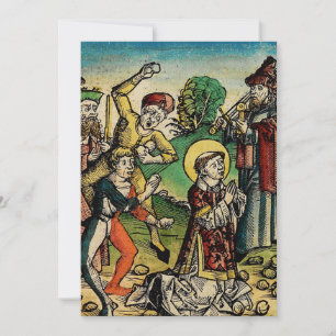 Saint Stephen the Protomartyr Fine Art Iconography Holiday Card