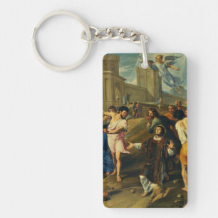Saint Stephen the Protomartyr Fine Art Iconography Keychain