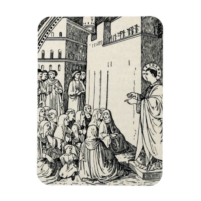 Saint Stephen the Protomartyr Fine Art Iconography Magnet (Vertical)