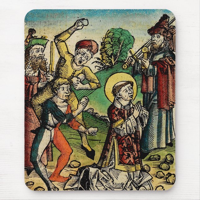 Saint Stephen the Protomartyr Fine Art Iconography Mouse Pad (Front)