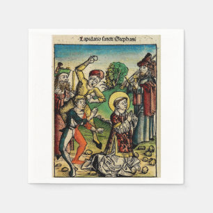 Saint Stephen the Protomartyr Fine Art Iconography Napkins