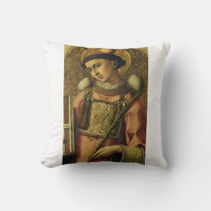 Saint Stephen the Protomartyr Fine Art Iconography Throw Pillow